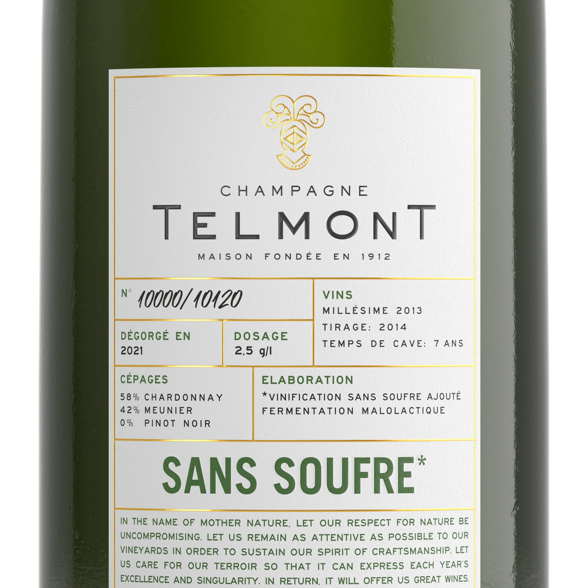 Champagne Sans Soufre - No added sulfites | Champagne Telmont