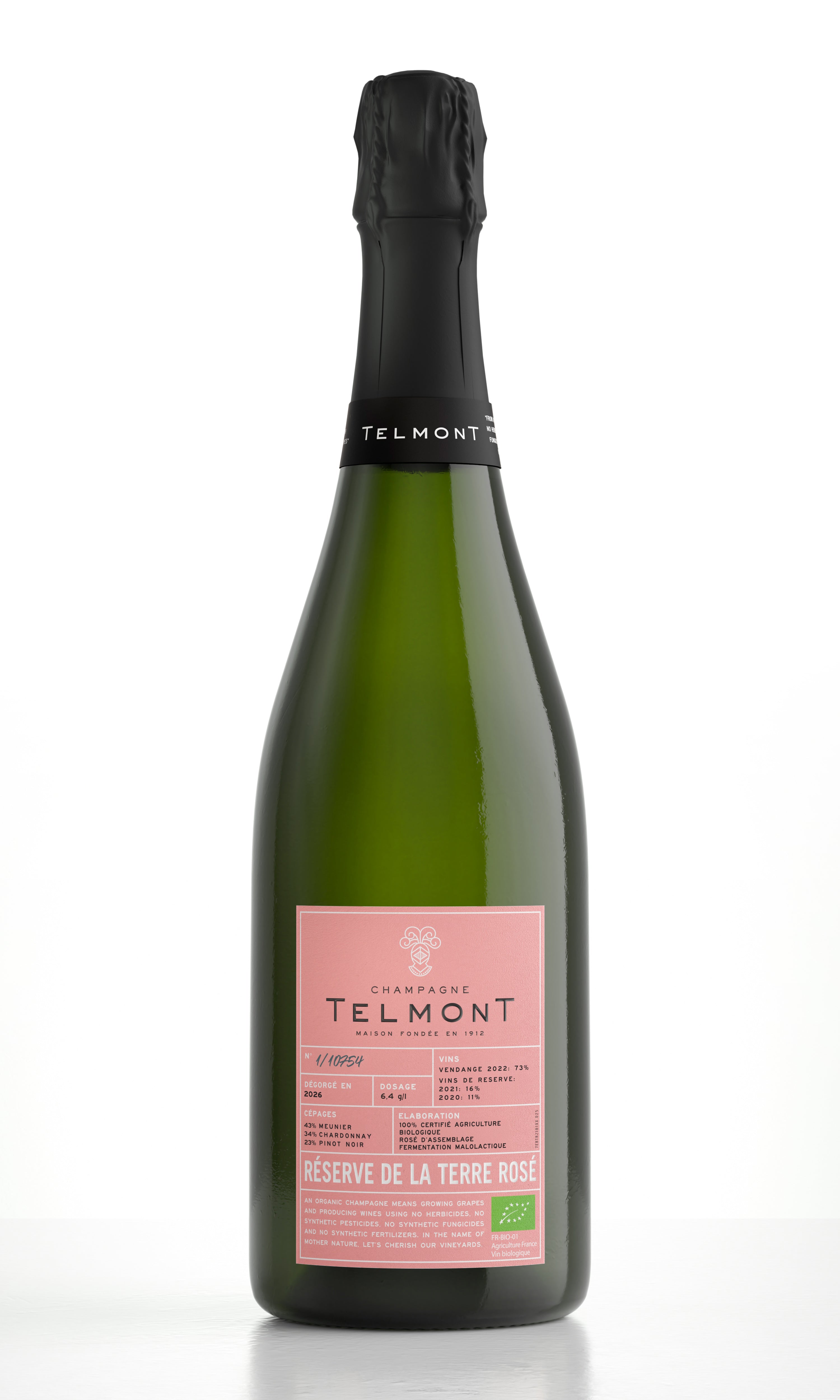 Champagne Réserve de la Terre Rosé - 100% Organic Champagne